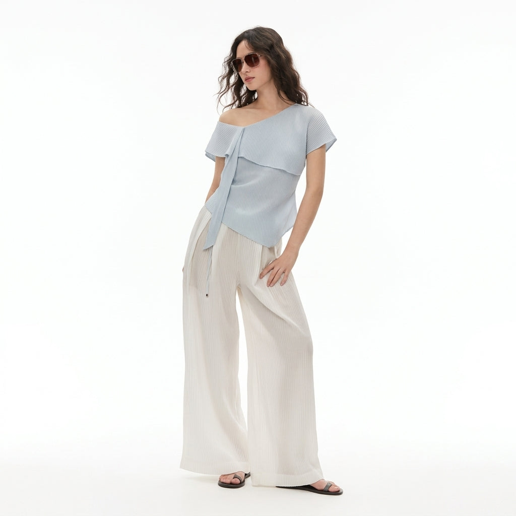 Twisted Neck Short Sleeve Casual Summer Top