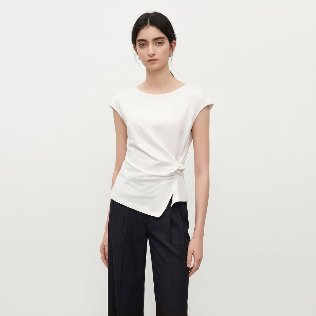 Women’s Twist Front Crew Neck T-Shirt